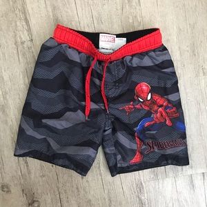 Kids Spiderman Swim Trunks